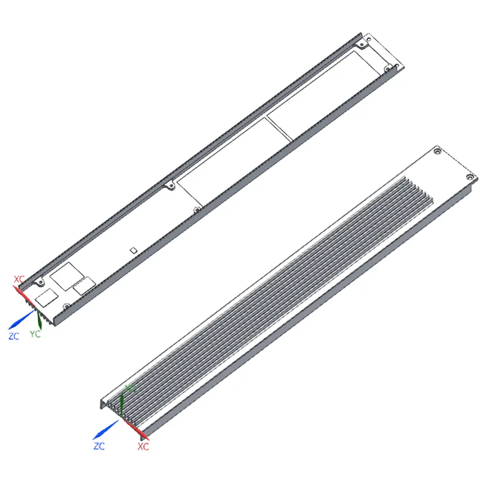 anodized aluminum enclosure, 3D model