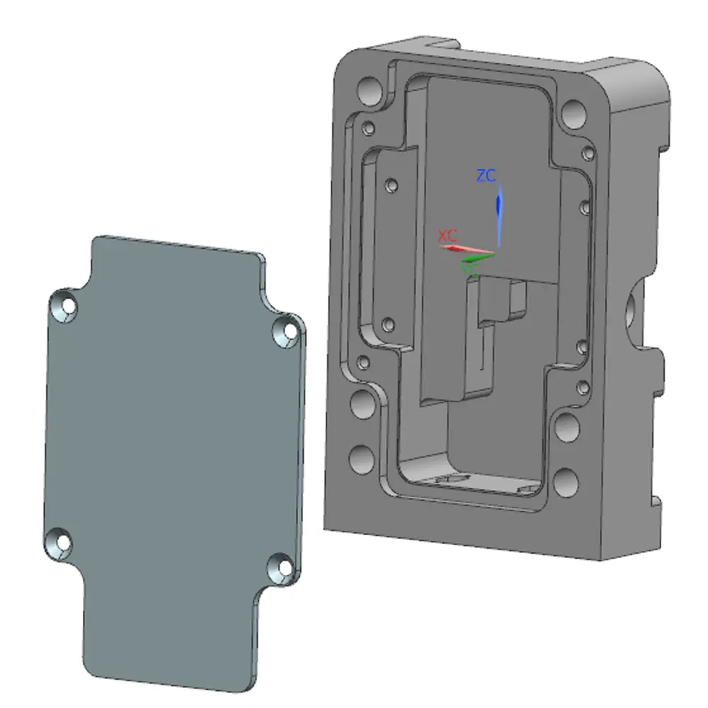 Design models of housing and lid, manufacturing process for aluminum housing