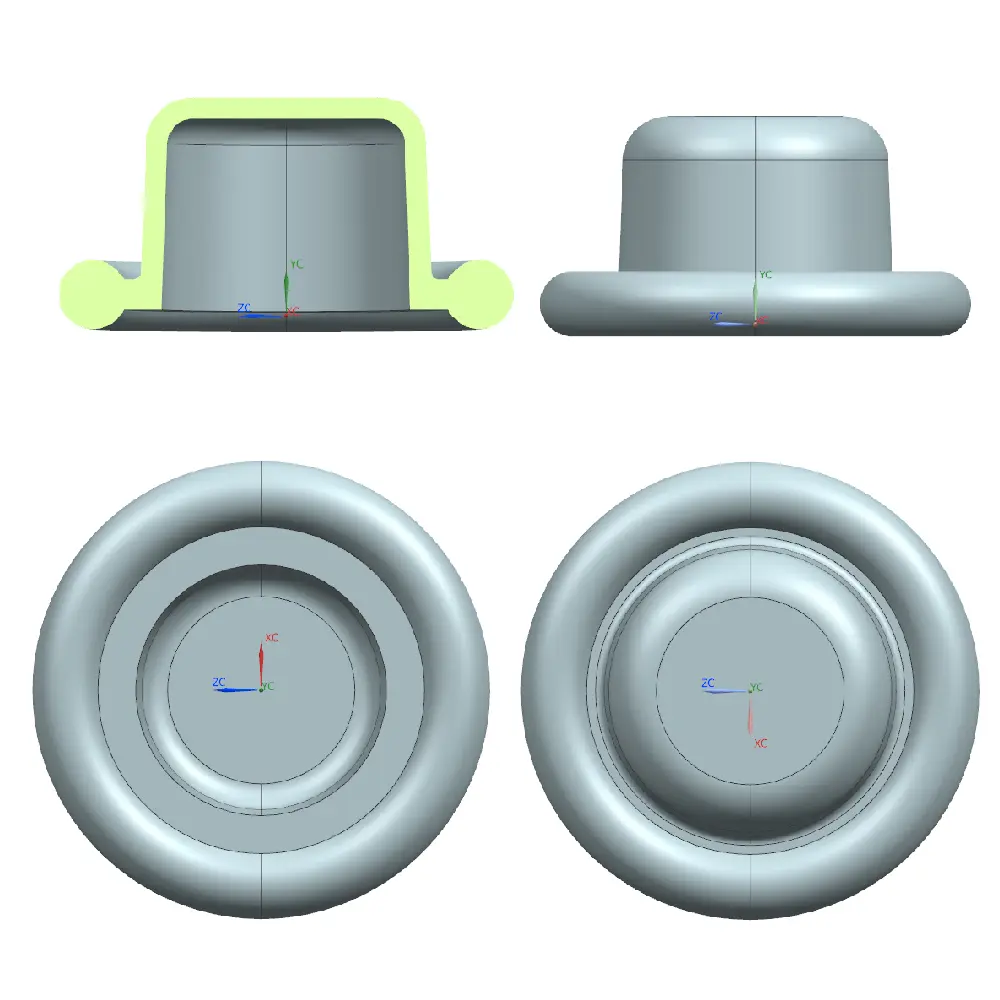 liquid silicone rubber prototyping of press button models